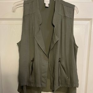 Sleeveless cover with sheer accent at bottom